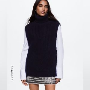 Mango turtleneck knitted vest